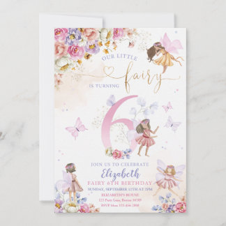 Convite Fada Forest Girl Birthday
