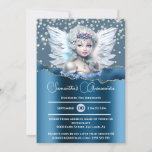 Convite Fada iridescente, brilho encantado Quinceañera blu<br><div class="desc">Imaginem um reino onde os sonhos se tornam realidade e a magia dança através do ar. Este belo convite de 5 x 7 polegadas é perfeito para uma doce dezesseis, quinceañera, ou qualquer celebração de fada de fantasia. Apresentando uma princesa espantosa de pele justa, enfeitada com uma coroa real de...</div>