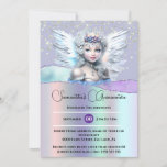 Convite Fada iridescente encantada cintilação Quinceañera<br><div class="desc">Imaginem um reino onde os sonhos se tornam realidade e a magia dança através do ar. Este belo convite de 5 x 7 polegadas é perfeito para uma doce dezesseis, quinceañera, ou qualquer celebração de fada de fantasia. Apresentando uma princesa espantosa de pele justa, enfeitada com uma coroa real de...</div>