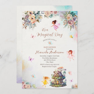 Convite Fada Látea Magia Princesa Aquarela Bebê Sho