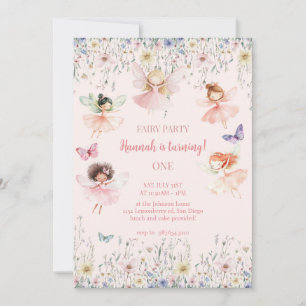 Convite Fada Mágica Primeiro Aniversário, Fada Bash
