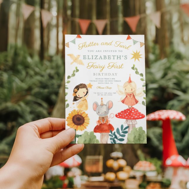 Convite Fada Mágica - Primeiro Aniversário Pavial de Cogum (Criador carregado)