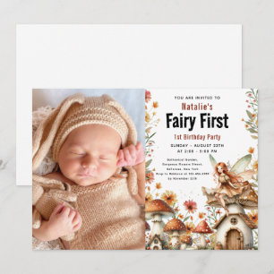 Convite Fada Primeira Festa de primeiro aniversario de Gar