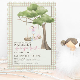 Convite Fada Primeira Festa de primeiro aniversario Person