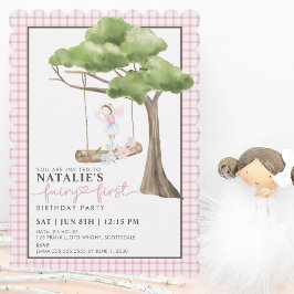 Convite Fada Primeira Festa de primeiro aniversario Person