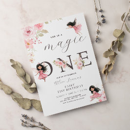 Convite Fada Primeiro Tema Festa de Aniversário de 1 Ano M