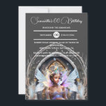 Convite Fada princesa do gelo asas brilhantes cor-de-rosa<br><div class="desc">Era uma vez, num reino onde os céus brilhavam de um crepúsculo interminável e as florestas sussurravam segredos antigos, existia um Reino conhecido como Icicle. Era uma terra onde mágica e maravilha se afundavam como flocos de neve suaves e delicados, e no coração desse mundo encantador residia uma fada extraordinária....</div>