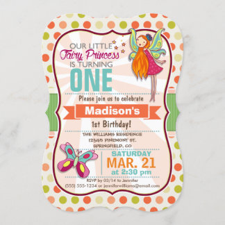 Convite Fada Princesa e Festa de aniversário de borboletas
