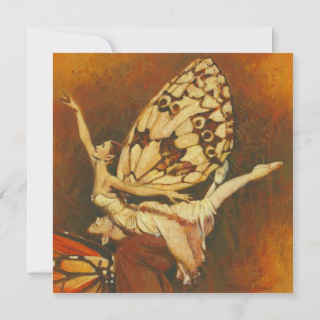 Convite Fadas de Dançar Quadradas Feliz Convidado (Frente)