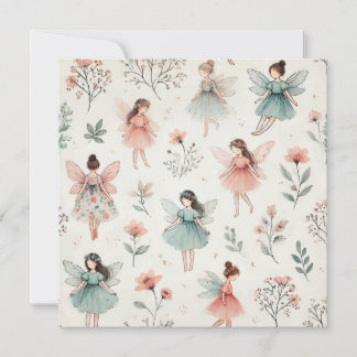 Convite Fadas Fançosas Impressão Design