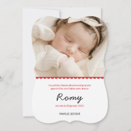Convite Faire part d naissance "Romy"