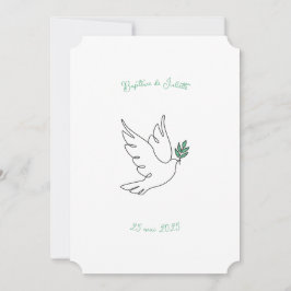 Convite Faire-Part de Baptême Colomba