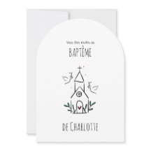 Faire-Part de Baptème religieux Charlotte