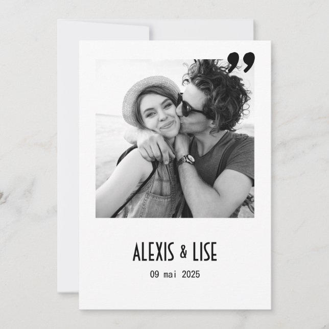 Convite Faire-Part de mariage Apostrophe (Frente)