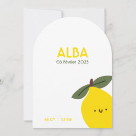 Convite Faire-Part de naissance Alba