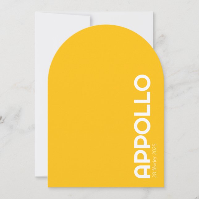 Convite Faire-part de naissance APPOLO (Frente)