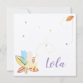 Convite Faire-part de naissance fée de l'automne