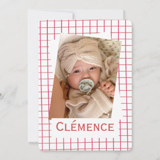 Convite Faire-Part de naissance "Linéa"