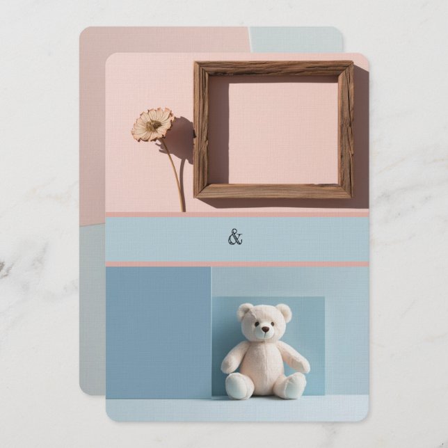 Convite Faire-part faux-jumeaux (Frente/Verso)