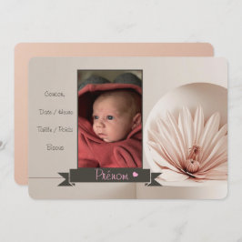 Convite Faire-part Fille