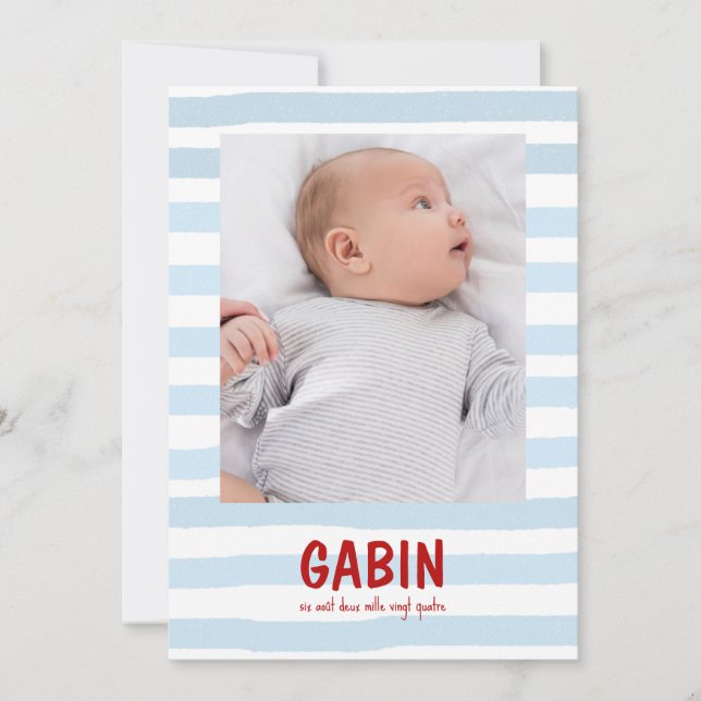 Convite Faire-Part Gabin (Frente)