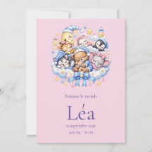 Faire-part Naissance Good Night | Birth Card