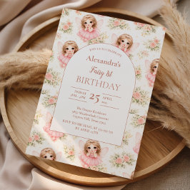 Convite Fairy 1st Birthday Girl