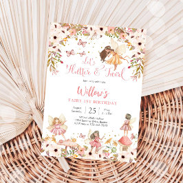 Convite Fairy 1st Birthday Party Invitation