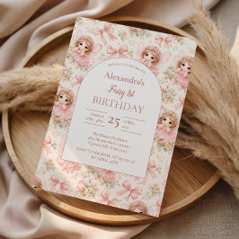 Convite Fairy 1st Birthday Whimsical Garden