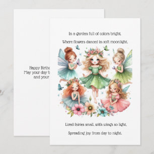 Convite Fairy Birthday Card