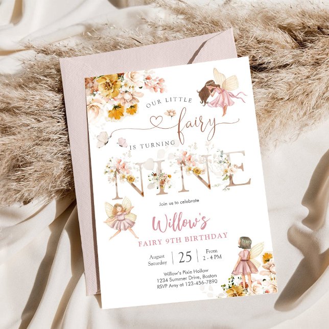 Convite Fairy Birthday Invitation Girl (Criador carregado)