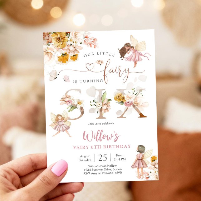 Convite Fairy Birthday Invitation Girl (Criador carregado)