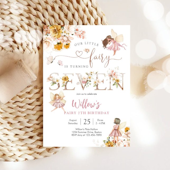 Convite Fairy Birthday Invitation Girl (Criador carregado)