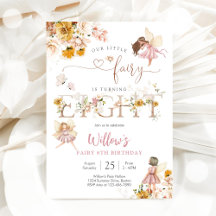 Fairy Birthday Invitation Girls