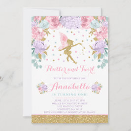 Convite Fairy Birthday Invitation Whimsical Magazine Party