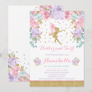 Convite Fairy Birthday Invitation Whimsical Magazine Party