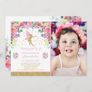 Convite Fairy Birthday Invitation Whimsical Magazine Party