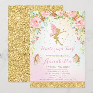Convite Fairy Birthday Invitation Whimsical Magazine Party