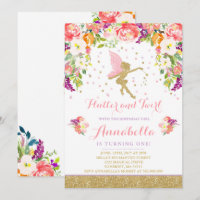 Fairy Birthday Invitation Whimsical Magazine Party