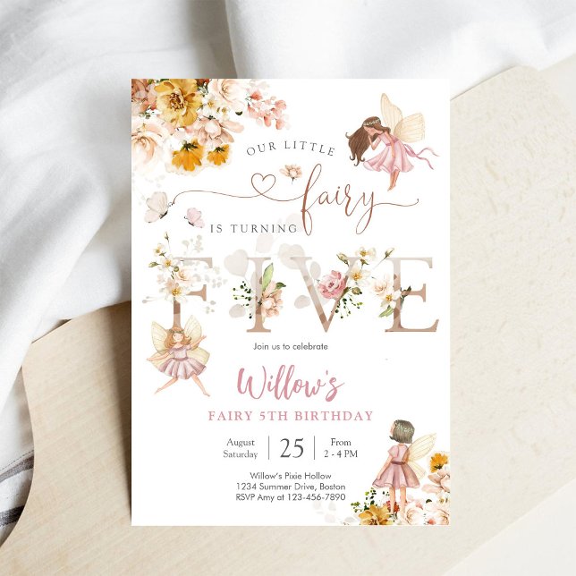 Convite Fairy Birthday Party Invitation (Criador carregado)