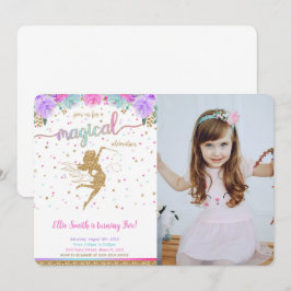 Convite Fairy Birthday Photo Invitation