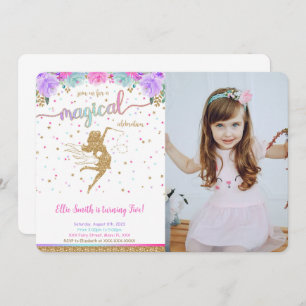 Convite Fairy Birthday Photo Invitation