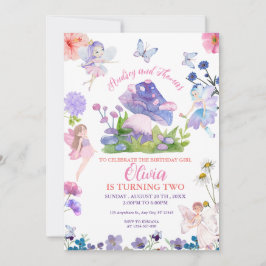 Convite Fairy Birthday Whimsical