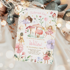 Convite Fairy Birthday Whimsist Princesa Fada Aniversário