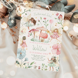 Convite Fairy Birthday Whimsist Princesa Fada Aniversário