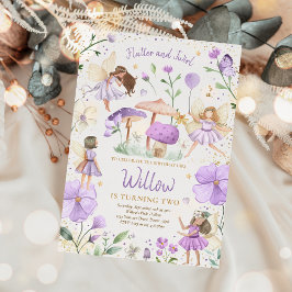 Convite Fairy Birthday Whimsist Princesa Fada Aniversário