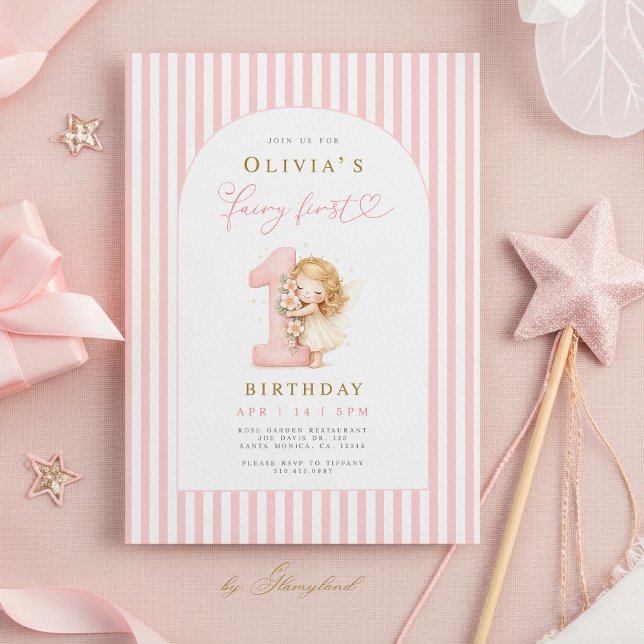 Convite Fairy First Birthday (Criador carregado)