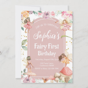 Convite Fairy First Birthday Convite Fairy Convite