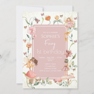 Convite Fairy First Birthday Convite Fairy Convite
