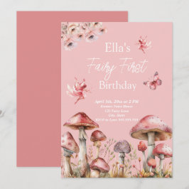 Convite Fairy First Birthday Invance
